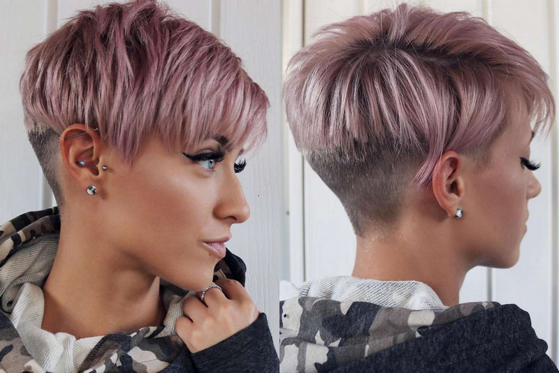 Chic and edgy purple very short hair color ideas for a trendy style